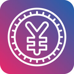 Vector Design Chinese Yuan Icon Style