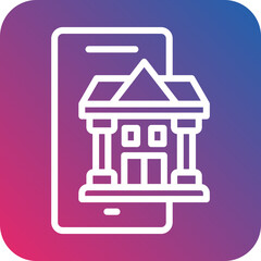 Vector Design Mobile Banking Icon Style