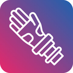 Vector Design Bionic Arm Icon Style