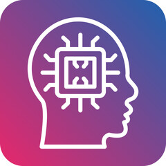 Vector Design Brain Chip Icon Style