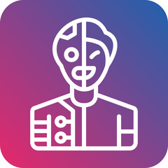 Vector Design Cyborg Icon Style