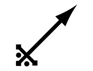 Alchemical symbol silhouette vector art