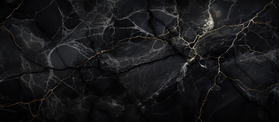 Black marble texture for interior decoration with high resolution and glossy finish Used for ceramic wall and floor tiles - obrazy, fototapety, plakaty