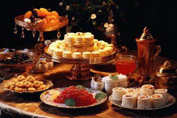 Traditional New Year's food and desserts
