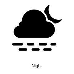 Night and visibility icon concept