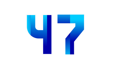 Obraz premium Tech Logo Modern Blue Gradient