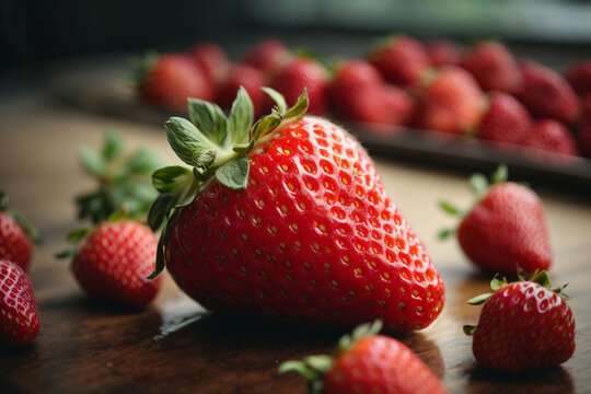 freshly picked strawberry Hd image download