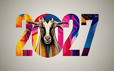2027 Goat year theme with Generative AI.