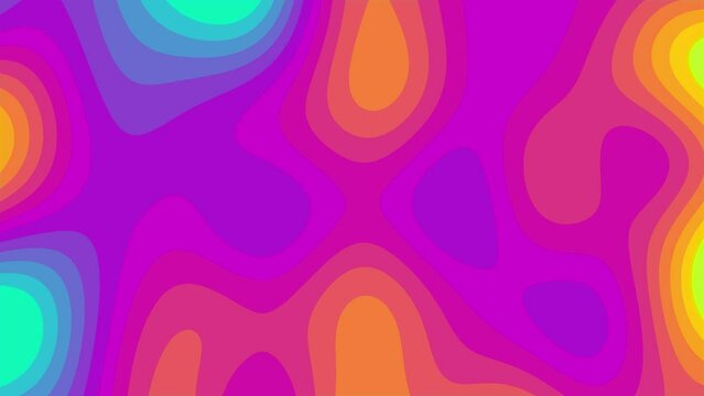 Abstract colorful trendy marble liquid wavy background 4k animation.