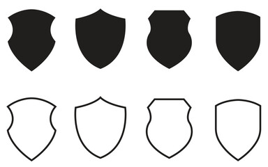Heraldic shields, security black labels collection
