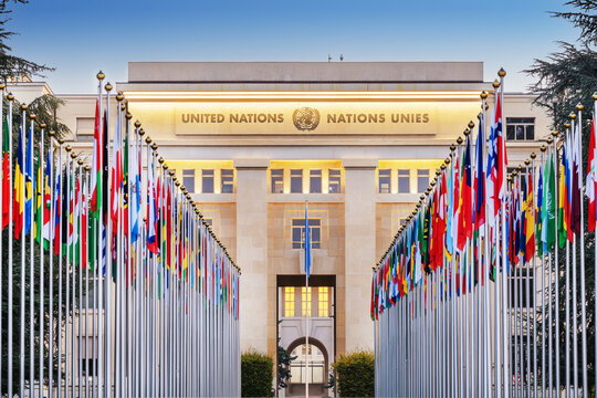 United Nations Building in Geneva, Switzerland