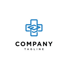 Healthcare Graduate logo icon vector template.eps