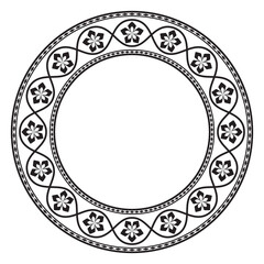 White round flower frame
