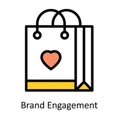 Brand Engagement vector Filled outline Design illustration. Symbol on White background EPS 10 File 