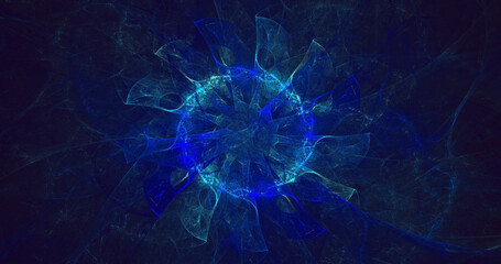 3D rendering abstract viral shape fractal background