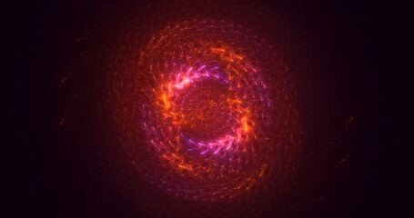 3D rendering abstract multicolor fractal light background