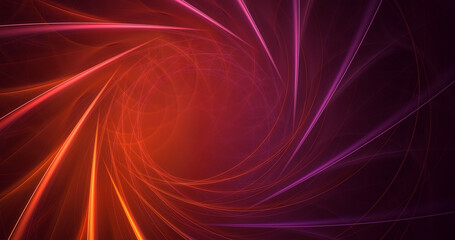 3D manual rendering abstract multicolor technology fractal light background