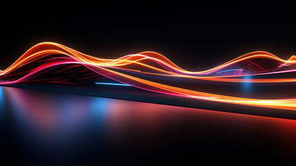 abstract background with orange glowing lines