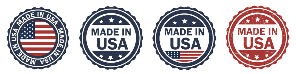 Made in USA logo. icon stamp grunge collection 