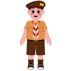 Cute Boy Scout Illustration