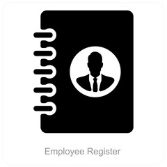 Fototapeta premium Employee register and address icon concept