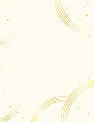 金の円と金箔を散らした背景イラスト素材 ベクター 水紋 和風