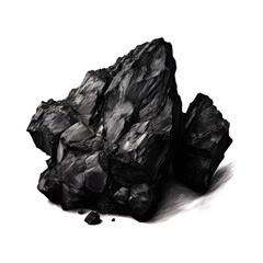 Natural Lump Charcoal Isolated PNG