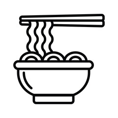 Noodles icon vector on trendy design