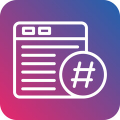 Hashtags Icon Style