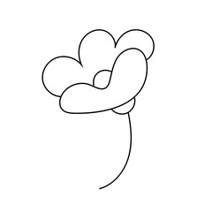 Vector illustration of flower in doodle style
