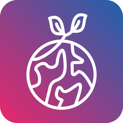 Green Planet Icon Style
