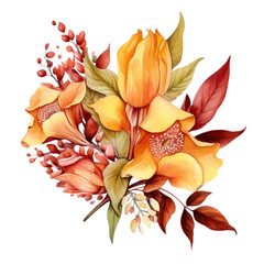 watercolor autumn flower clipart
