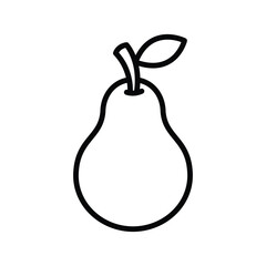 pear fruit icon vector design template simple and clean