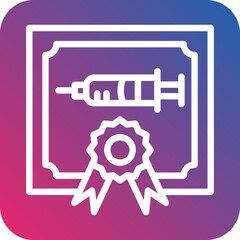 Vaccination Certificate Icon Style