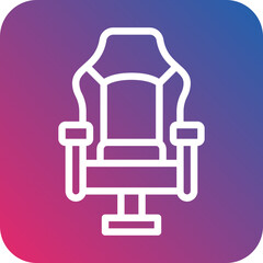 Gaming Chair Icon Style
