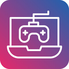Gaming Laptop Icon Style