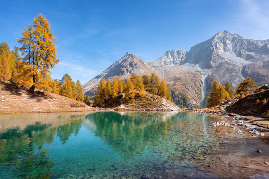 Lac Bleu in Arolla, Switzerland.Le Lac Bleu d'Arolla | Val d'herens..Val d'H&eacute;rens.Le Lac Bleu