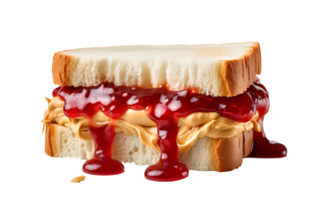 Peanut Butter and Jelly Sandwich isolated png