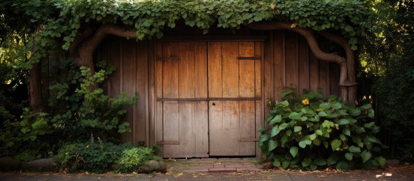 door leading to the shed in the garden