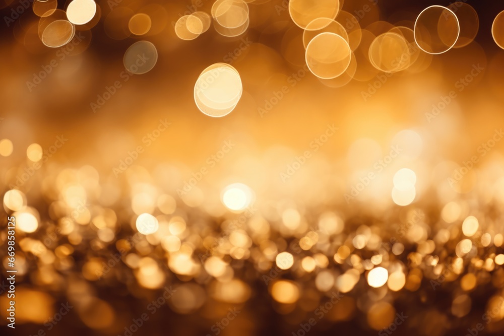 Poster A close up picture showcasing a blurry background of lights. This image can be used to create a dreamy and atmospheric effect in various projects.