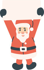 santa claus holding blank sign