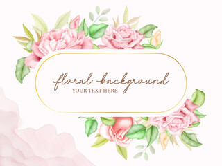 Floral Watercolor Banner Template Design