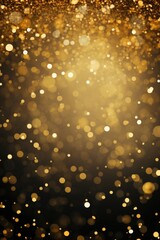 Fototapeta na wymiar A black and gold background filled with numerous sparkling lights. Ideal for adding a touch of elegance and glamour to any project.