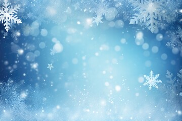 A blue background with snowflakes, perfect for winter-themed designs and holiday projects.