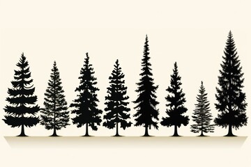 A picture capturing a group of trees situated closely together. This image can be used to depict natural landscapes, forestry, environmental conservation, or outdoor activities