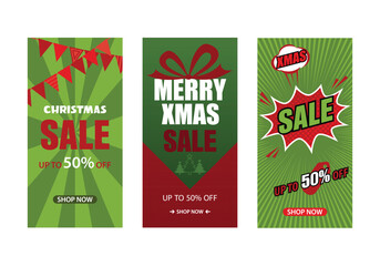 Christmas Sale Advertising promotion banner or flyer