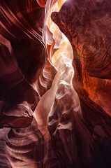 Sunray in the Antelope Canyon