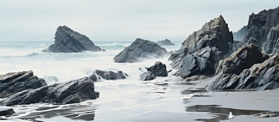 Rocks in Newquay Western Wales