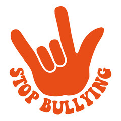 Stop Bullying hand design for Unity day