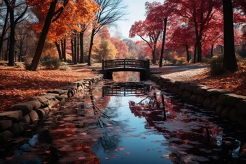 Foto auf Acrylglas Gapstow-Brücke Gapstow Bridge is one of the icons of Central Park, Manhattan in New York City